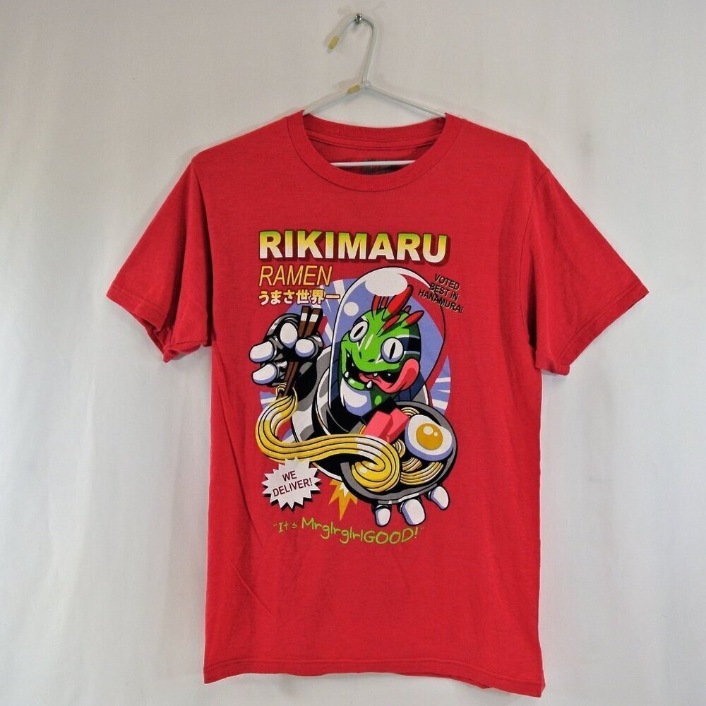 3/$30! Rikimaru Ramen T-Shirt Red Heather Overwatch Blizzard Ent Mens NEW